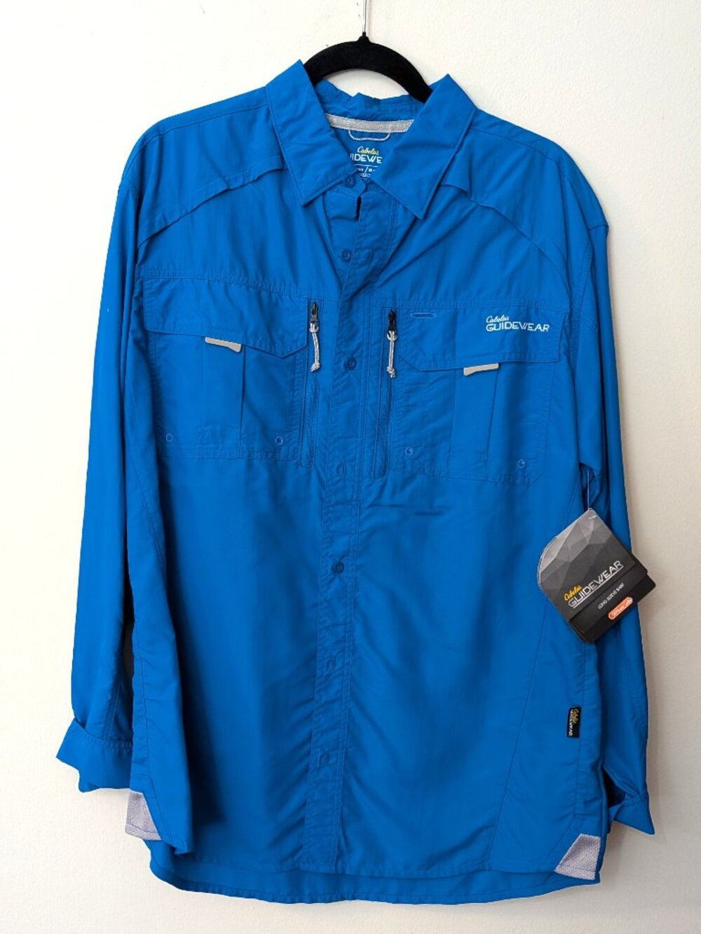 NWT Cabela’s Men's Guidewear Long Sleeve Fishing Shirt. Size Large Regular